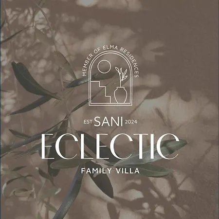 Sani Eclectic Family Villa, Private Garden