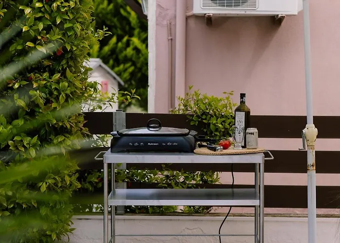 度假居 Sani Eclectic Family Villa, Private Garden 撒尼海滩